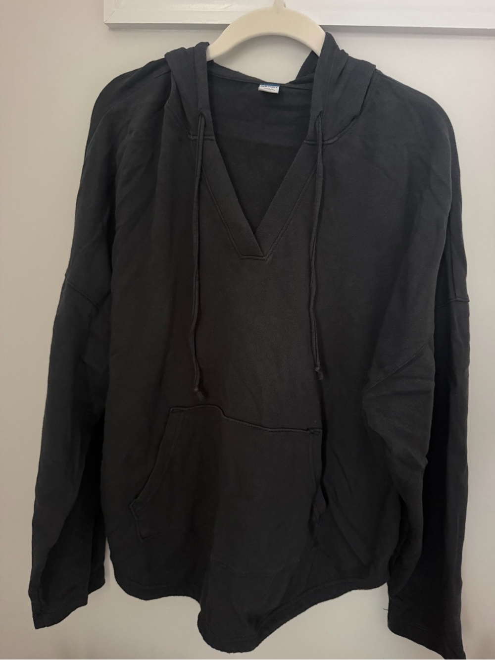 Womens Charcoal Hooded Pullover Sweatshirt Old Navy